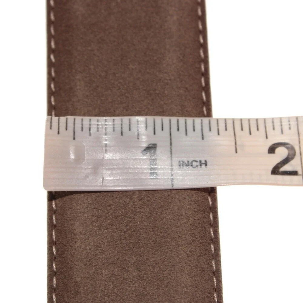Magnanni NWT Classic Belt Size 38 US in Solid Brown Suede Leather Made in Spain